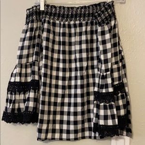 Bell sleeves off shoulder top